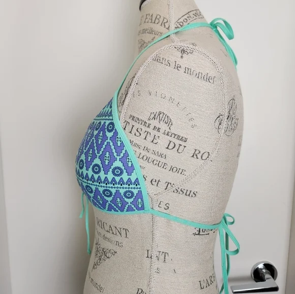 Aztec Triangle String Bikini Top - Picture 5 of 11